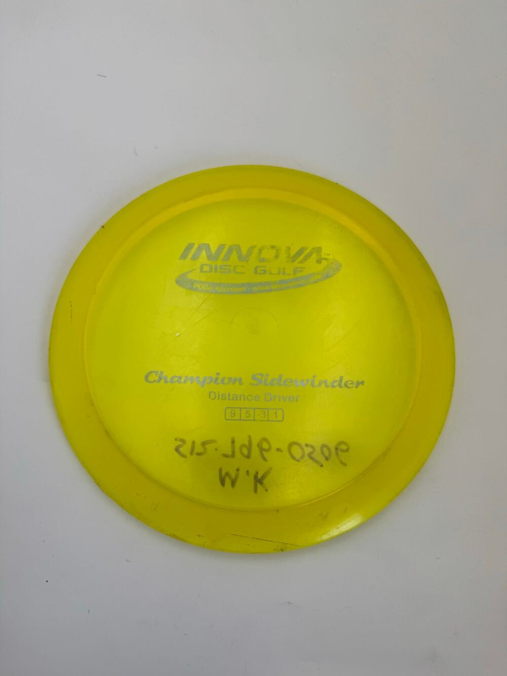 Innova Disc Golf Champion Sidewinder Plastic Distance Driver Disc Yellow
